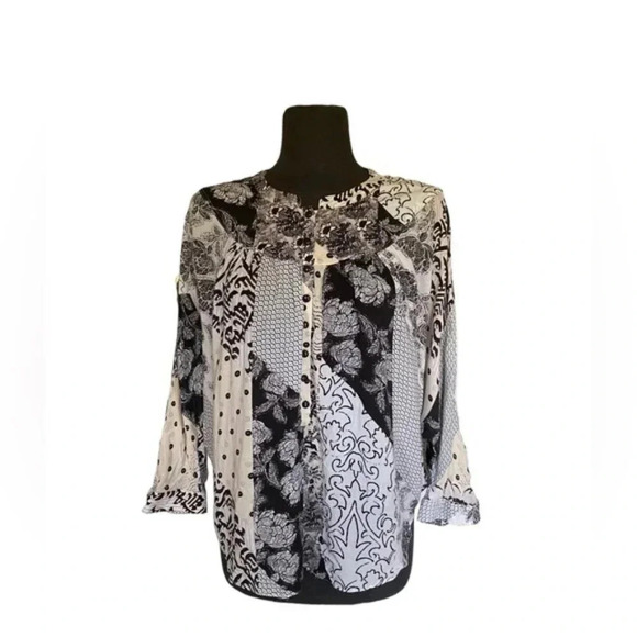 Maeve Anthropologie Women's White Black X - Small - Picture 2 of 4